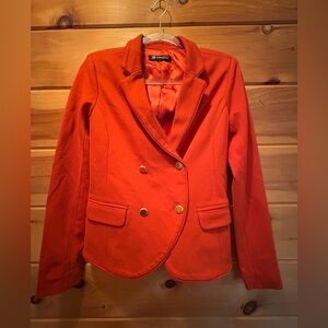 Versona burnt orange jacket with gold buttons. Missing size tag.